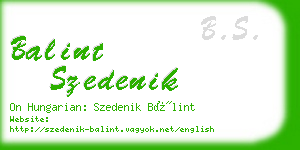 balint szedenik business card